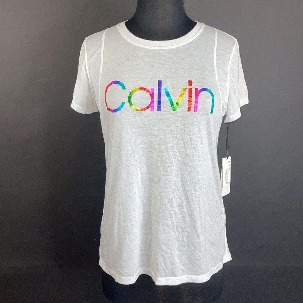 Calvin Klein Performance Logo white T-Shirt -M